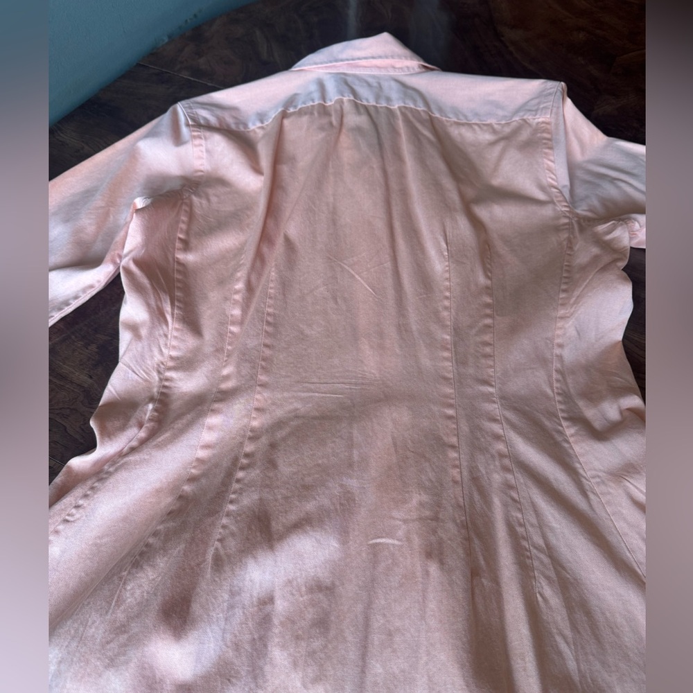 Ralph Lauren Peach Long Sleeve  Shirt Dress - Picture 9 of 10